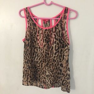 Bongo sheer workout tank top high low top
